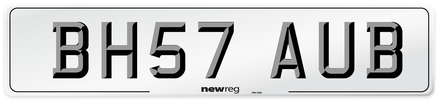 BH57 AUB Number Plate from New Reg
